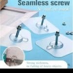 প্রিমিয়াম মানের ওয়াল হুক, স্ব আঠালো স্বচ্ছ .( 6 Pcs 1 set )