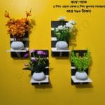 ৮ পিসের কম্বো প্যাক ৪ পিস ভিনটেজ ওয়াল সেল্ফ এবং ৪ পিস ফুলসহ পাচ্ছেন। আঠালো সিস্টেম সহজে সেটিং করা যায়।