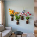 ৪ পিস্ কলস আকৃতির ফুলসহ মেহগনি কাঠের টপ ,আঠালো সিস্টেম হওয়ায় দেয়ালে সেটিং করা খুব সহজ!