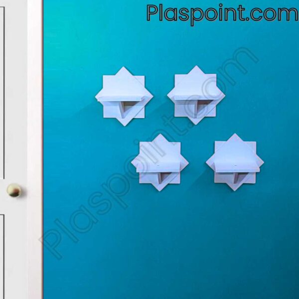 1 পিস স্টার শেপ ওয়াল সেল্ফ ,আঠালো সিস্টেম সহজে যে কোনো স্থানে সেটিং করতে পারবেন।