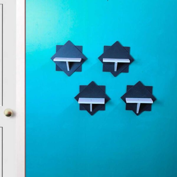 1 পিস স্টার শেপ ওয়াল সেল্ফ ,আঠালো সিস্টেম সহজে যে কোনো স্থানে সেটিং করতে পারবেন।